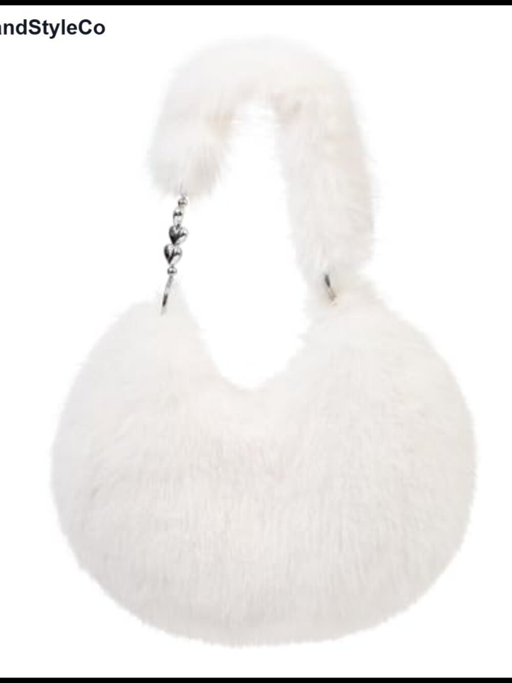 Faux Fur Plush Shoulder Bag Y2K Cute Fuzzy Purse Handbag